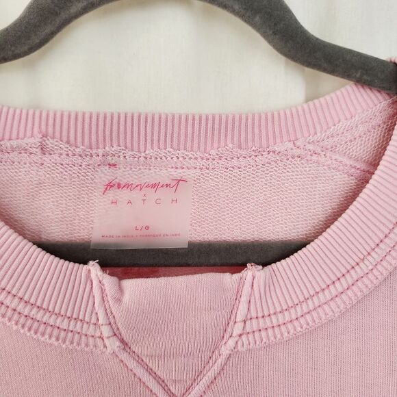FP Movement x Hatch Intercept Maternity Pullover Sweatshirt Peony Pink Sz L NWT - Picture 3 of 9